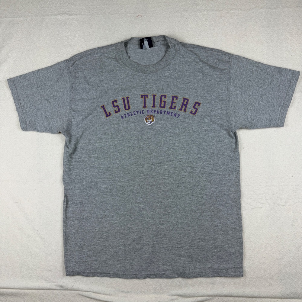 AS Sports LSU Tigers Athletic Department T-Shirt Heather Gray‎ Mens Large L